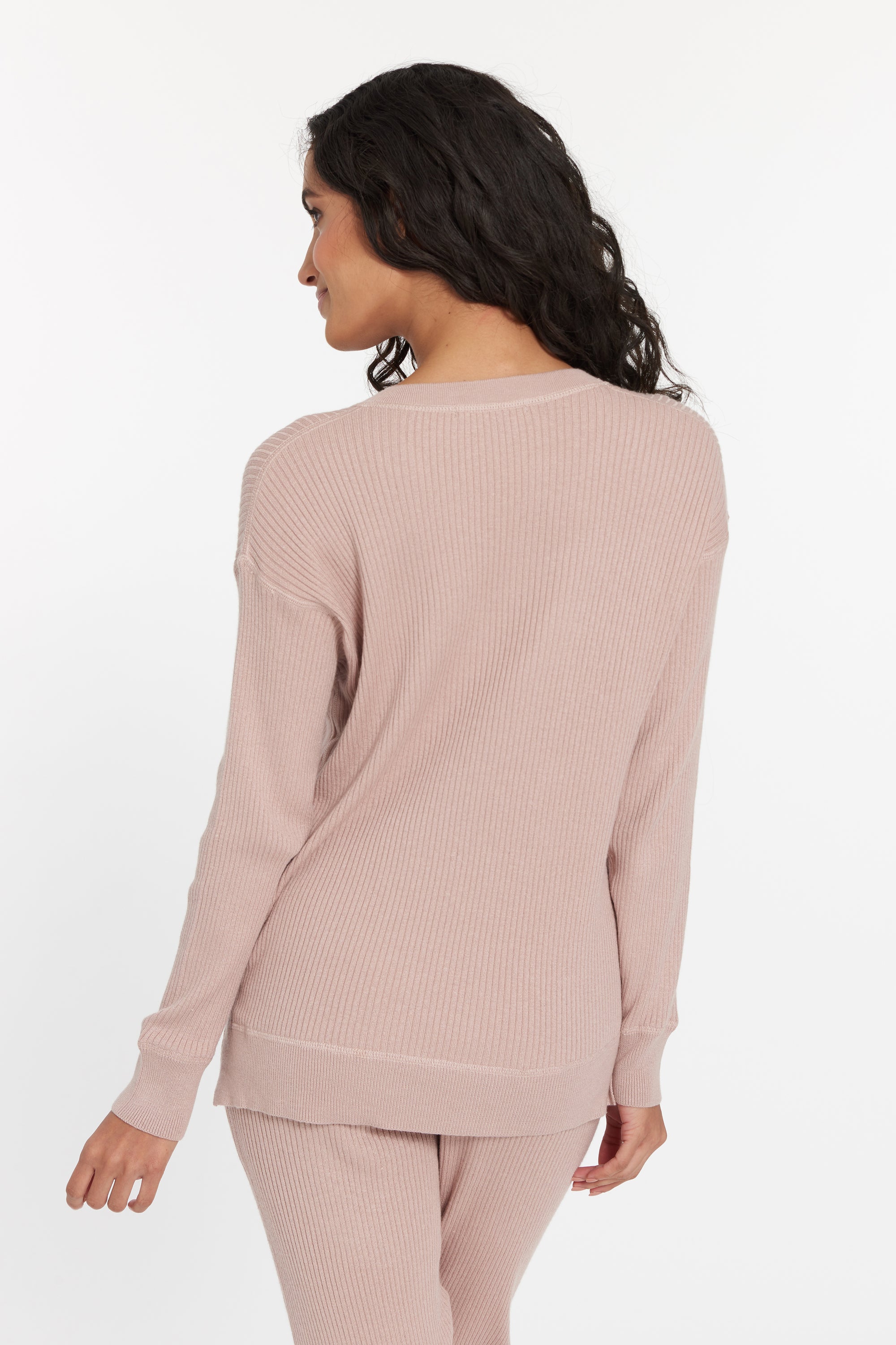 Dusty Rose Cabo Cashmere Split Neck Top, var-23477271101498,var-23477271134266,var-23477271167034,var-23477271199802,var-23477271232570