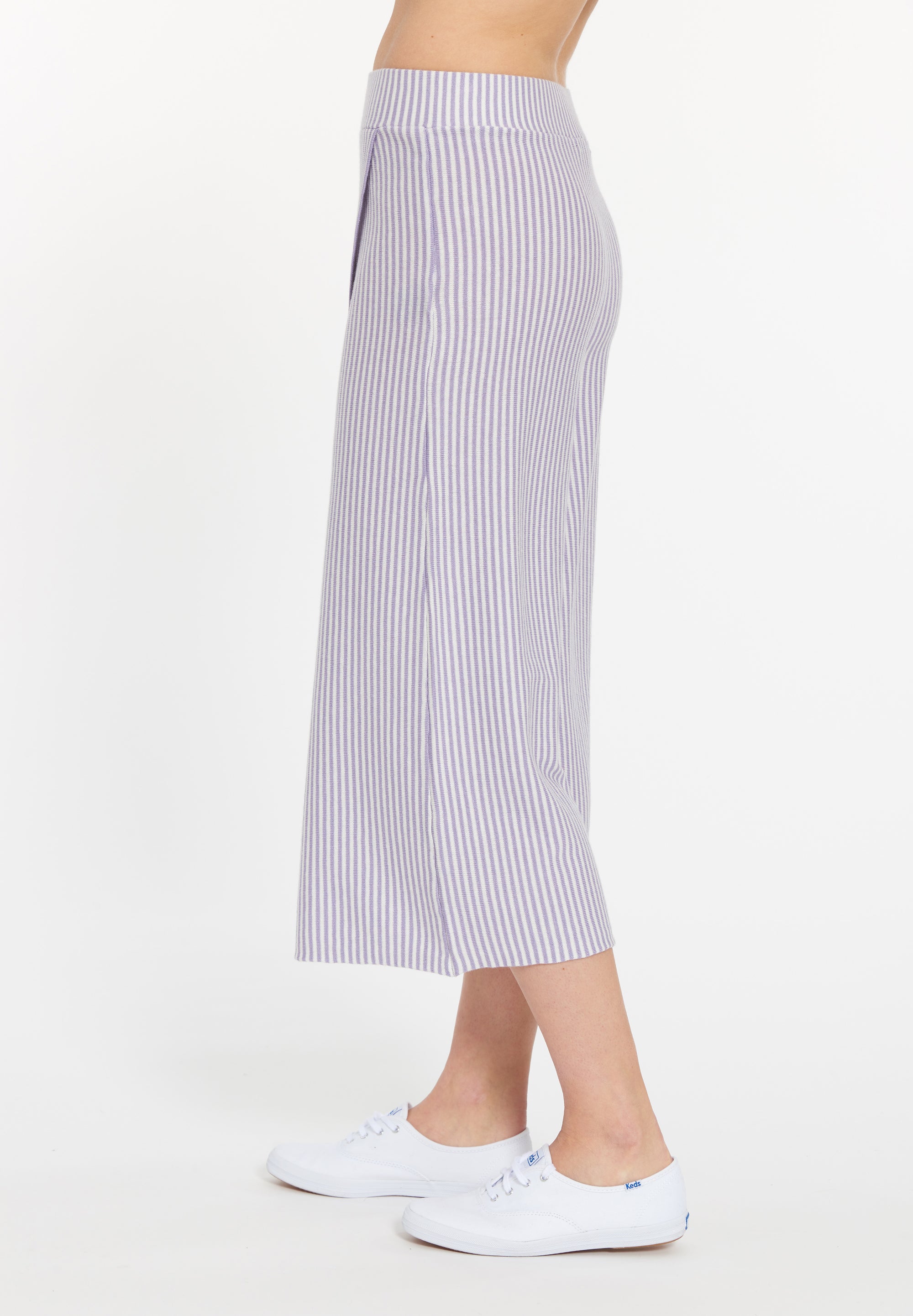 Lilac Marshmallow Stripe Cashmere Culotte,var-22927093628986,var-22927197700154,var-22927197732922,var-22927197765690,var-22927197798458