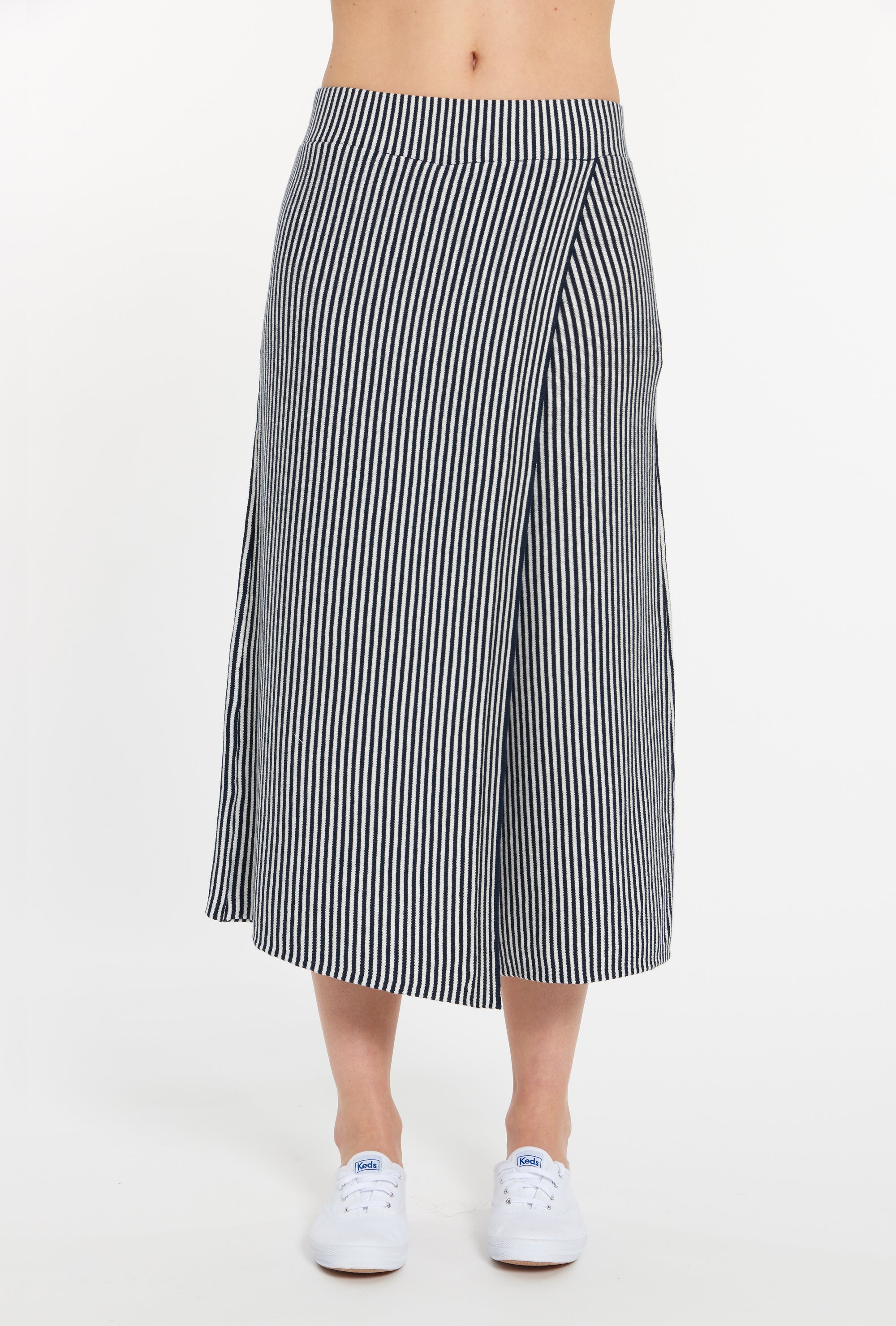 Navy Marshmallow Stripe Cashmere Culotte,var-22927201894458,var-22927201959994,var-22927201992762,var-22927202025530,var-22927202058298