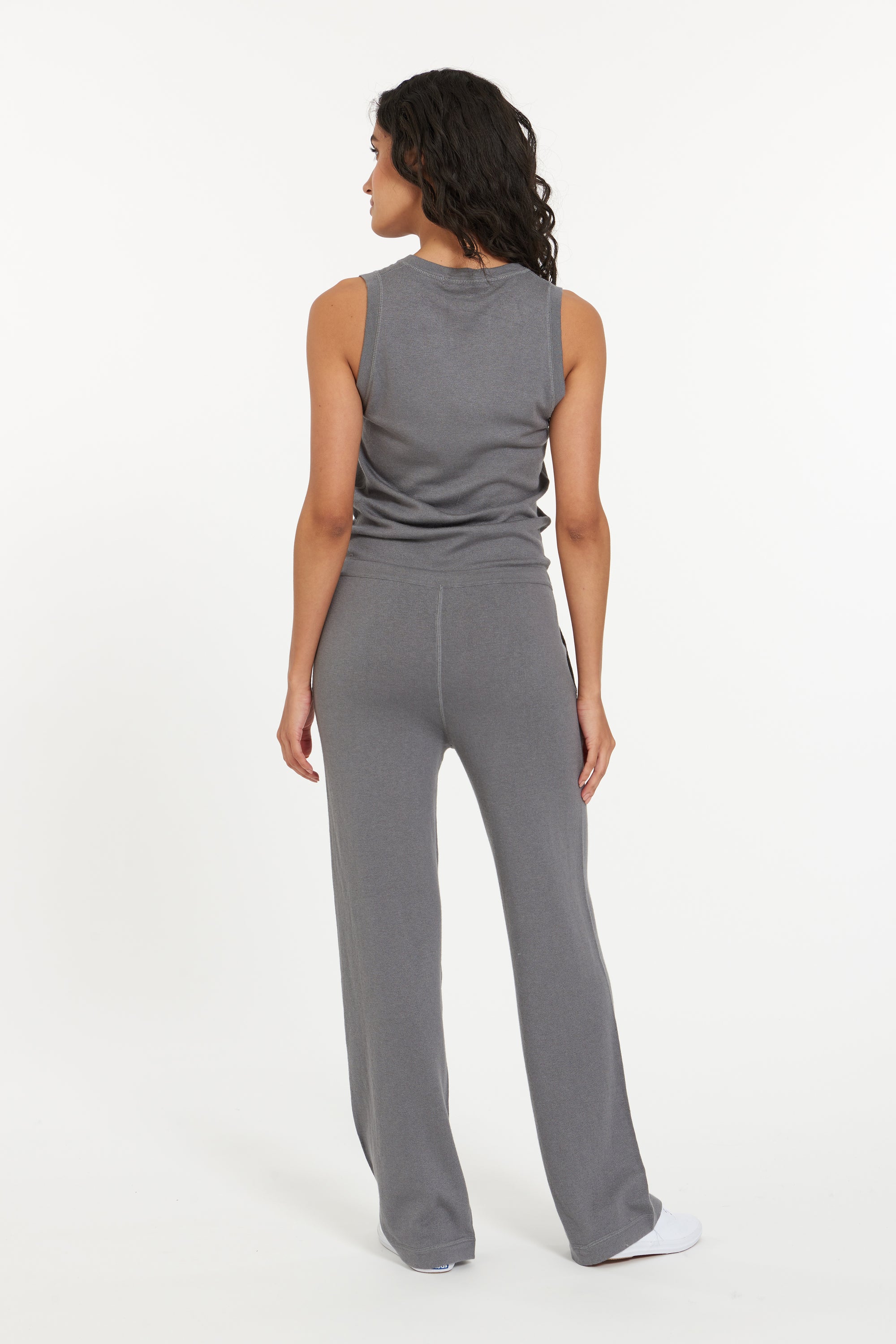 Granite Grey Portofino Cashmere Henley Jumpsuit, var-23484803743802,var-23484803776570,var-23484803809338,var-23484803842106,var-23484803874874