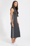 Charcoal Cashmere Barcelona Mock Dress, var-22419153453114,var-22419576127546,var-22419576160314,var-22419576193082,var-22419576225850