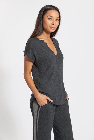 Charcoal Cashmere Rio Tee, var-22422437494842,var-22422437527610,var-22422437560378,var-22422437593146,var-22422437625914