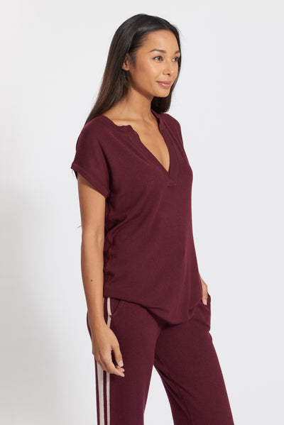 Burgundy Cashmere Rio Tee, var-22422421897274,var-22422426583098,var-22422426615866,var-22422426648634,var-22422426681402