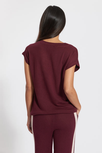 Burgundy Cashmere Rio Tee, var-22422421897274,var-22422426583098,var-22422426615866,var-22422426648634,var-22422426681402