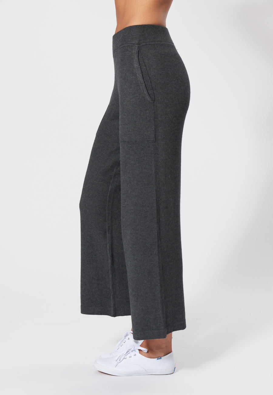Charcoal Cashmere Chelsea Wide Leg Crop Pant, var-22423501242426,var-22423501275194,var-22423501307962,var-22423501340730,var-22423501373498