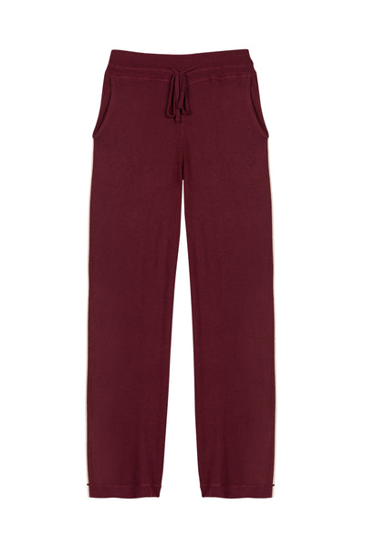 Burgundy Cashmere Tokyo Track Pant, var-22463464210490,var-22463538823226,var-22463538855994,var-22463538888762,var-22463538921530