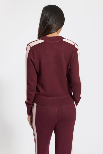 Burgundy Cashmere Tokyo Track Jacket, var-22463266127930,var-22463300894778,var-22463300993082,var-22463301091386,var-22463301189690