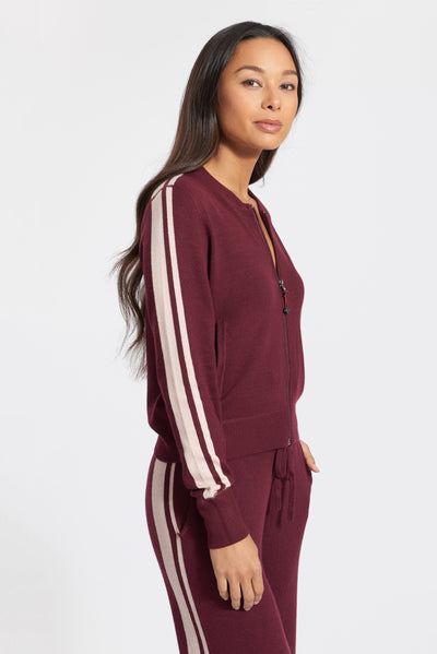 Burgundy Cashmere Tokyo Track Jacket, var-22463266127930,var-22463300894778,var-22463300993082,var-22463301091386,var-22463301189690