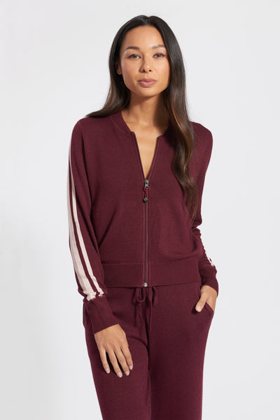 Burgundy Cashmere Tokyo Track Jacket, var-22463266127930,var-22463300894778,var-22463300993082,var-22463301091386,var-22463301189690