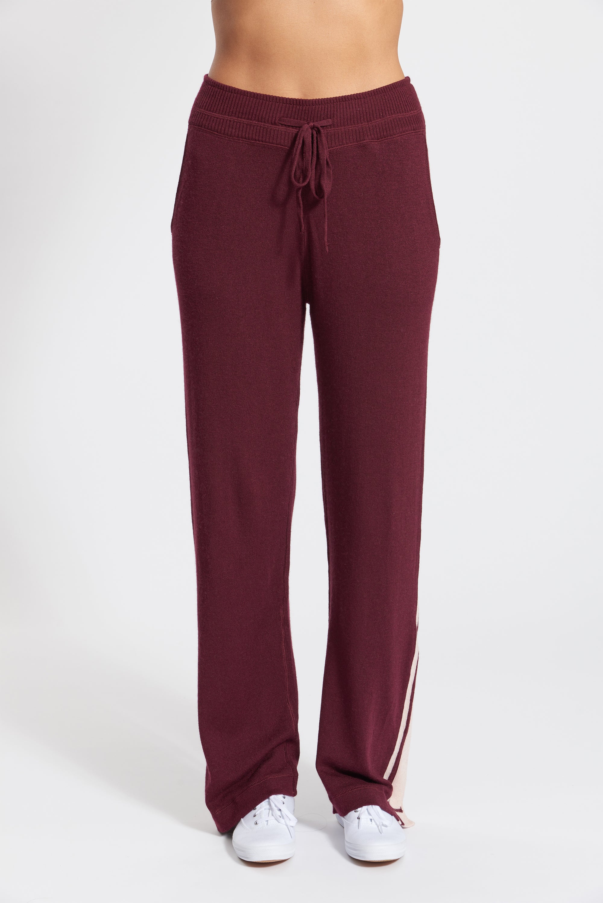 Burgundy Cashmere Tokyo Track Pant, var-22463464210490,var-22463538823226,var-22463538855994,var-22463538888762,var-22463538921530