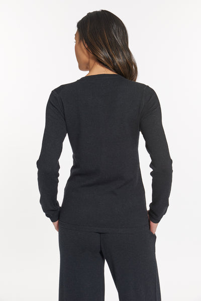 Black Heather Cashmere Tribeca Henley, var-31337058435130,var-31337058467898,var-31337058500666,var-31337058533434,var-31337058566202