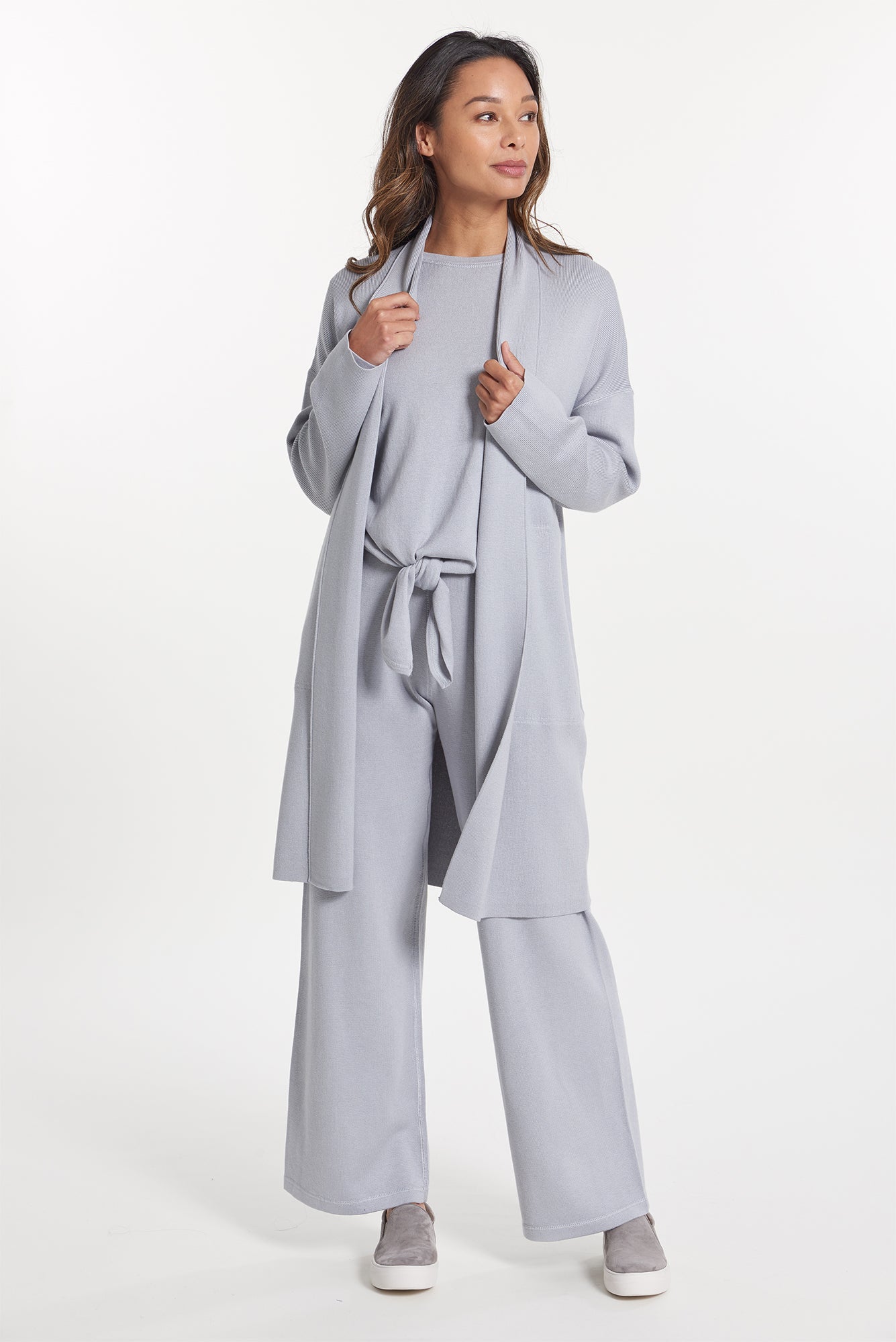 Light Grey Cashmere Sedona Cardigan, var-31023785377850,var-31023785410618,var-31023785443386,var-31023785476154,var-31023785508922