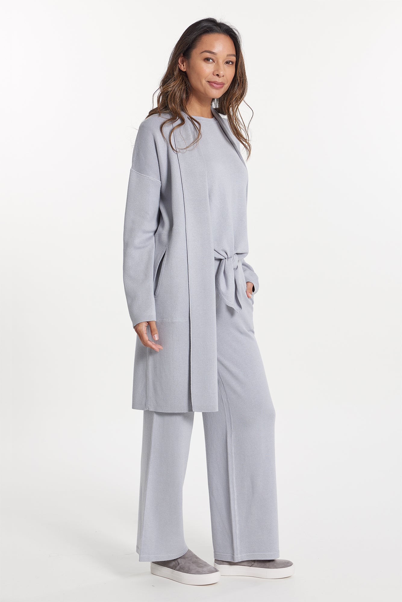 Light Grey Cashmere Sedona Cardigan, var-31023785377850,var-31023785410618,var-31023785443386,var-31023785476154,var-31023785508922